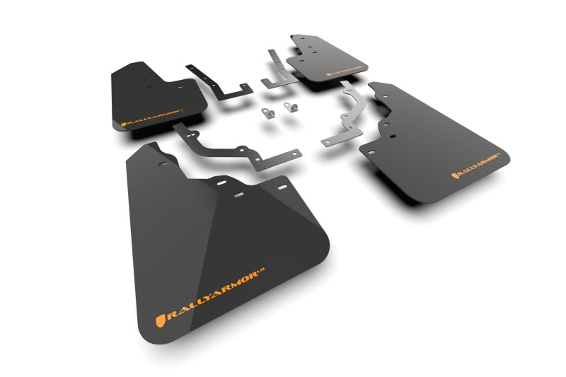 RAL UR Blk Flap/Orange Logo - Rally Armor 2026 Honda Passport Black UR Mudflap - Orange Logo