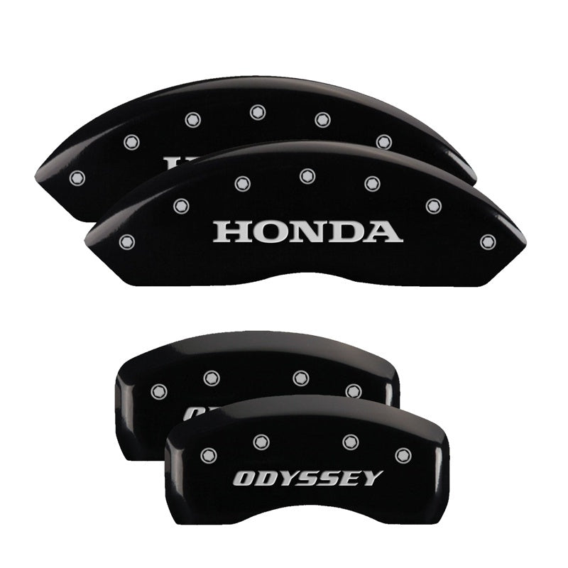 MGP Caliper Covers 4 Logo - MGP 4 Caliper Covers Engraved Front Honda Engraved Rear Odyssey Black finish silver ch