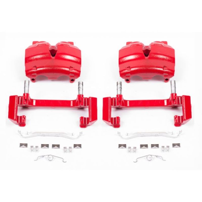 PSB Red Calipers - Power Stop 03-06 Ford Expedition Front Red Calipers w/Brackets - Pair