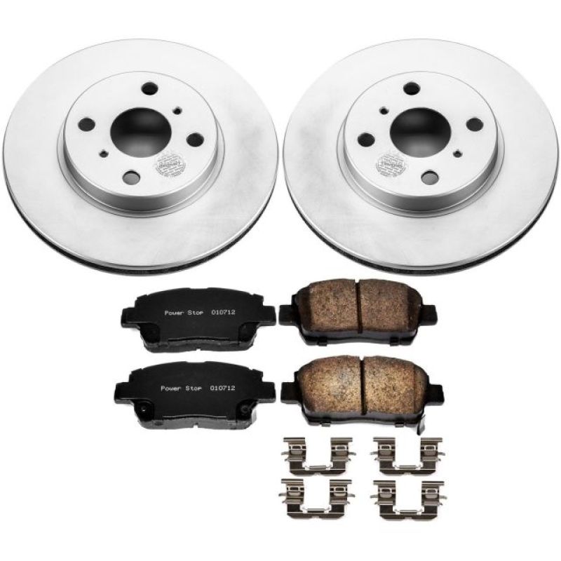 PSB Z17 Evolution Coated Kit - Power Stop 01-05 Toyota Echo Front Z17 Evolution Geomet Coated Brake Kit