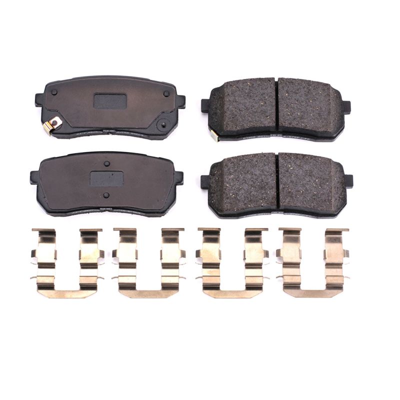 PSB Z17 Evolution Brake Pads - Power Stop 07-12 Hyundai Veracruz Rear Z17 Evolution Ceramic Brake Pads w/Hardware