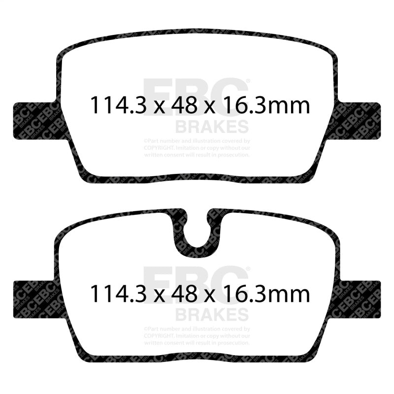EBC Redstuff Brake Pad Sets - EBC 2020+ Cadillac CT4 Sport 2.0T Redstuff Rear Brake Pads