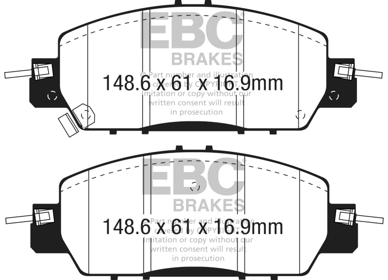EBC Greenstuff Brake Pad Sets - EBC 2016+ Honda Accord LX Sedan 2.4L Greenstuff Front Brake Pads