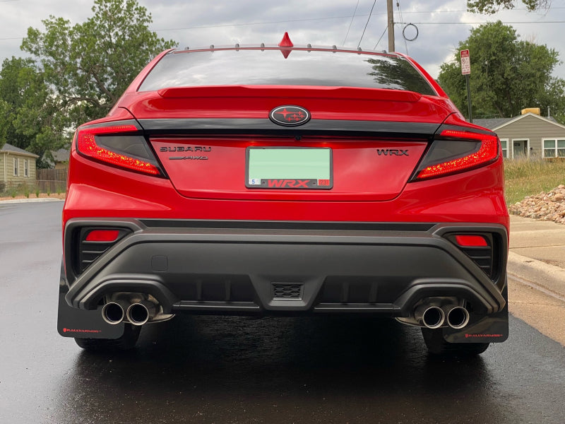 RAL UR Blk Flap/Rd Logo - Rally Armor 22-25 Subaru WRX Black UR Mud Flap w/Red Logo