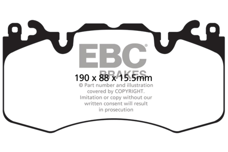 EBC Yellowstuff Brake Pad Sets - EBC 13+ Land Rover Range Rover 3.0 Supercharged Yellowstuff Front Brake Pads