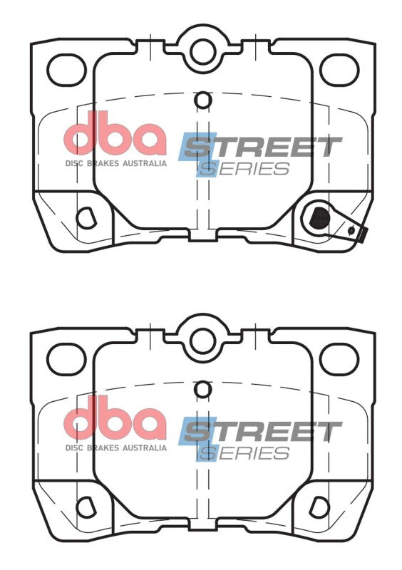 DBA Street Series Brake Pads - DBA 07-11 Lexus GS350 Street Series Rear Brake Pads