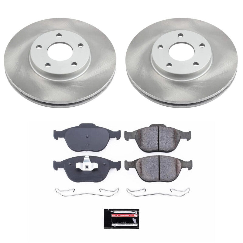 PSB Semi-Coated Rotor Kits - Power Stop 10-13 Ford Transit Connect Front Semi-Coated Rotor Kit