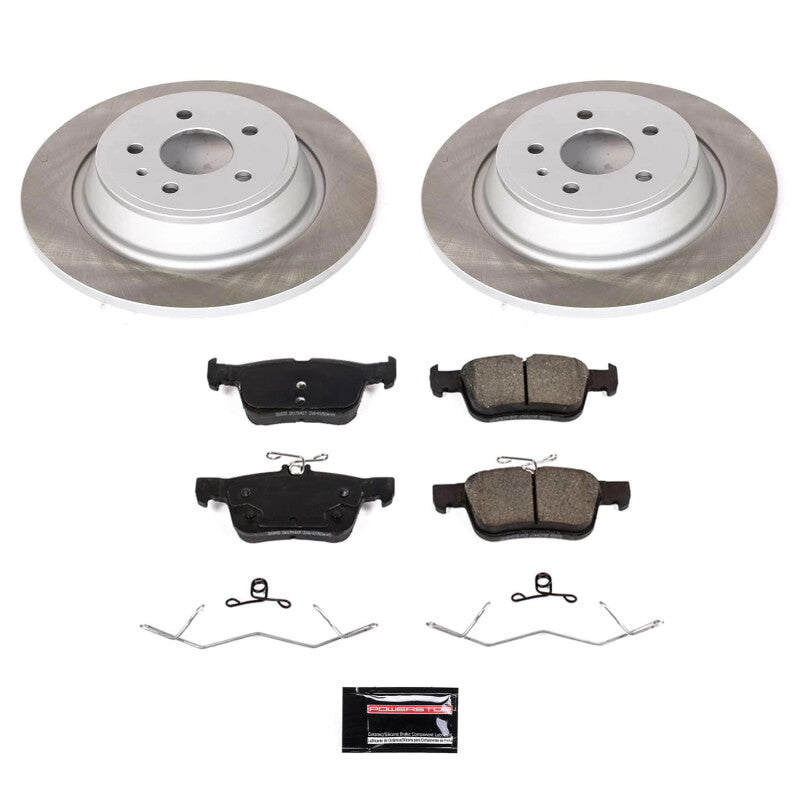PSB Semi-Coated Rotor Kits - Power Stop 17-20 Ford Fusion Rear Semi-Coated Rotor Kit