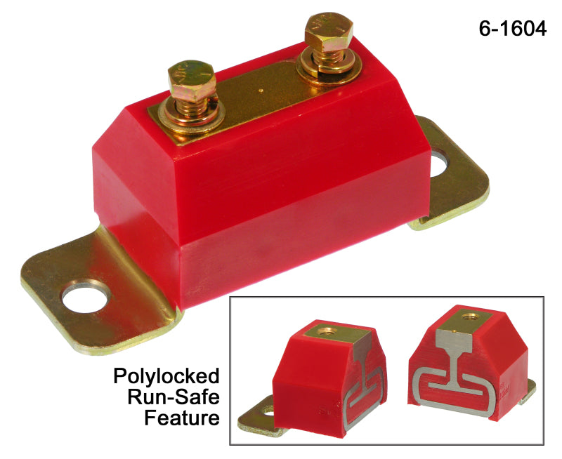 PRO Transmission Mounts - Red - Prothane 79-98 Ford Mustang Trans Mount Bushings - Red