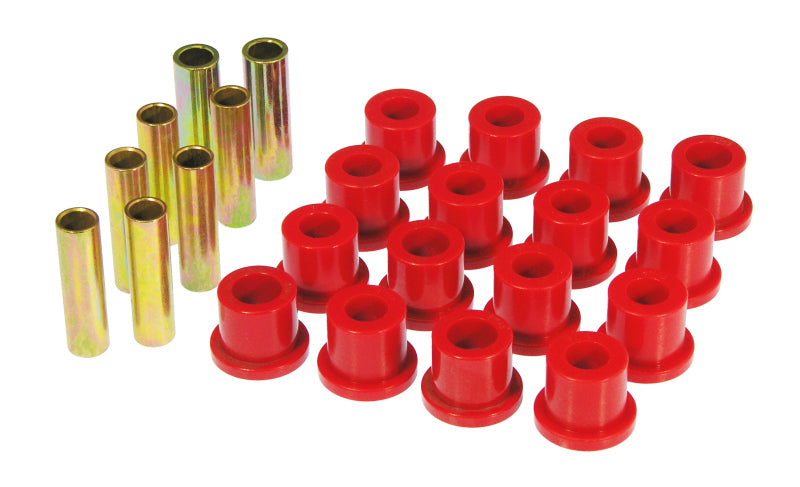 PRO Spring/Shackle Bush- Red - Prothane 68-72 Ford F250 2wd Rear Spring & Shackle Bushings - Red