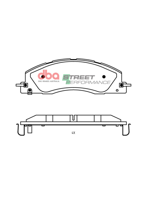DBA SP Performance Brake Pads - DBA 2019+ RAM 2500/3500 (DJ) 6.7L 4WD SP Performance Front Brake Pads