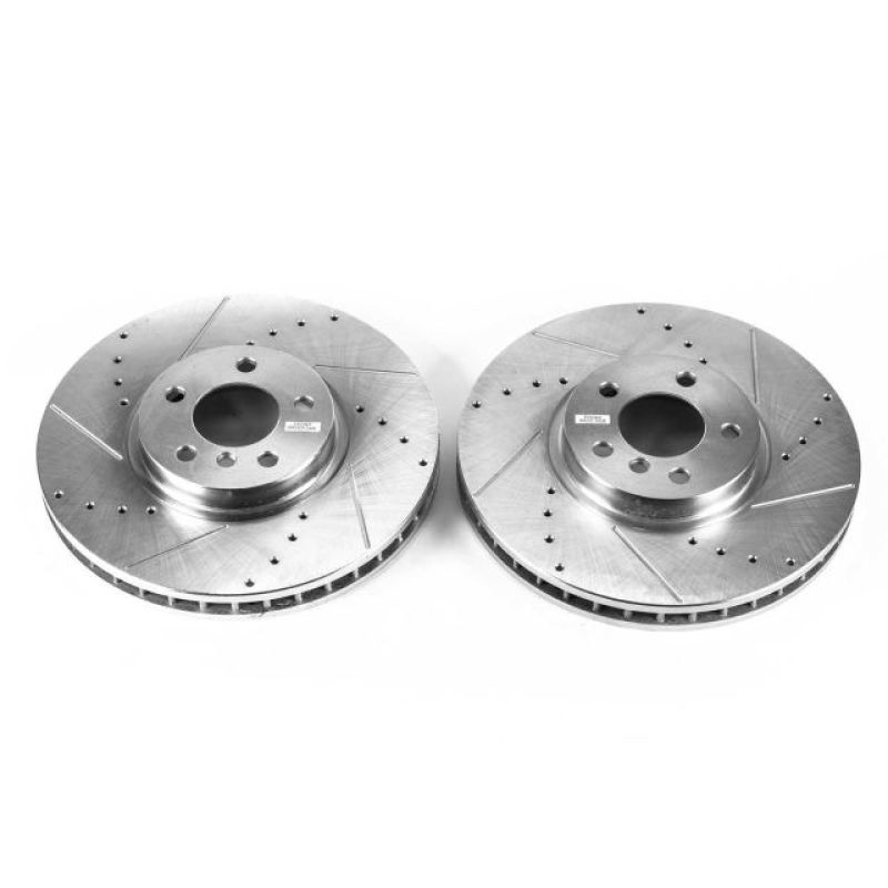 PSB Evolution Drill/Slot Rotor - Power Stop 05-06 BMW X5 Front Drilled & Slotted Rotor - Pair