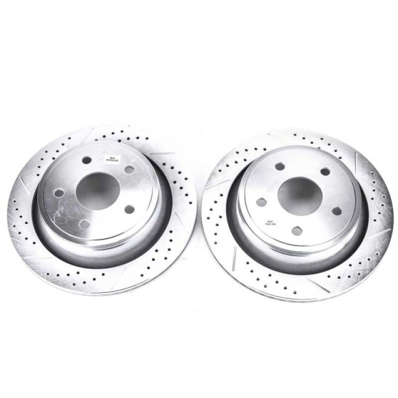 PSB Evolution Drill/Slot Rotor - Power Stop 07-09 Chrysler Aspen Rear Evolution Drilled & Slotted Rotors - Pair