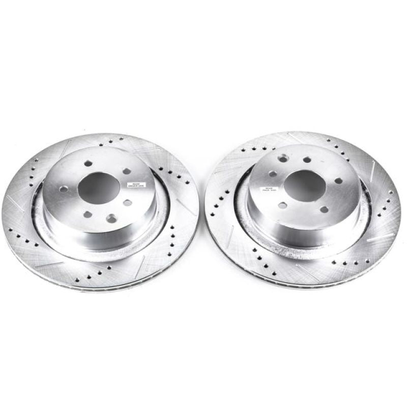 PSB Evolution Drill/Slot Rotor - Power Stop 07-08 Infiniti G35 Rear Evolution Drilled & Slotted Rotors - Pair