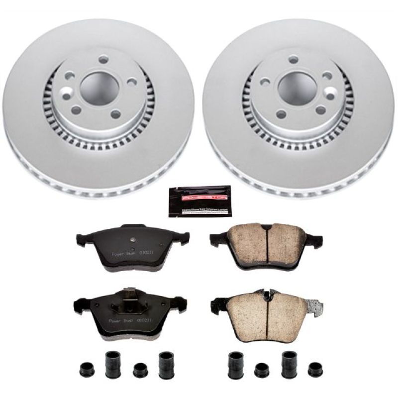 PSB Z23 Evolution Coated Kit - Power Stop 11-14 Volvo S60 Front Z23 Evolution Sport Coated Brake Kit