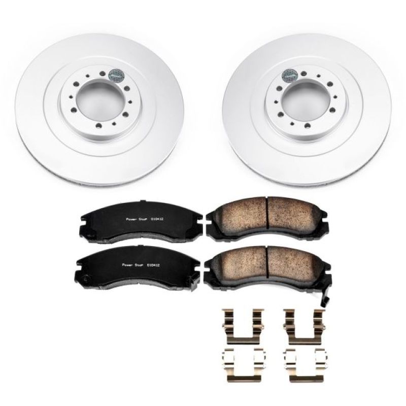 PSB Z17 Evolution Coated Kit - Power Stop 00-04 Mitsubishi Montero Sport Front Z17 Evolution Geomet Coated Brake Kit