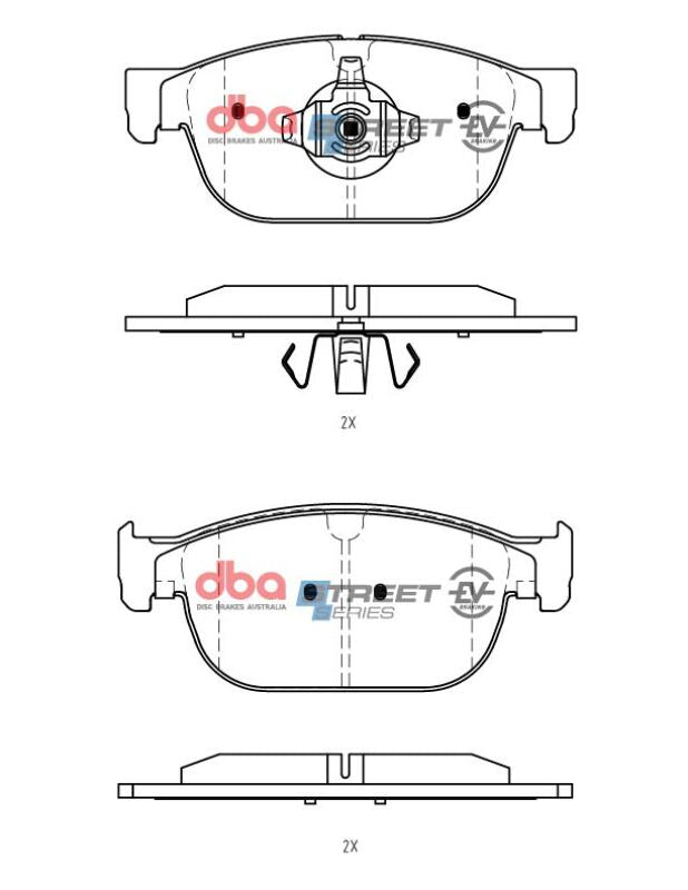 DBA Street Series Brake Pads - DBA 22-23 Volvo C40 Front SSEV Street Series Brake Pads