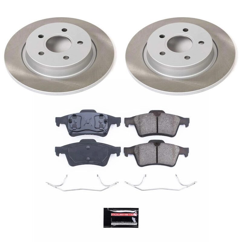 PSB Semi-Coated Rotor Kits - Power Stop 2005 Volvo V50 Rear Semi-Coated Rotor Kit