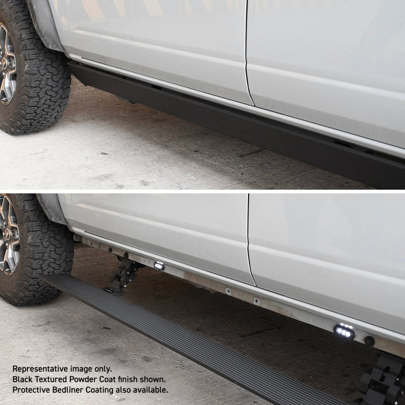 GOR RealTruck VoltStep Running Boards - RealTruck 09-18 Ram 1500 CC 4dr VoltStep Electric Running Board Kit - Bedliner Coat