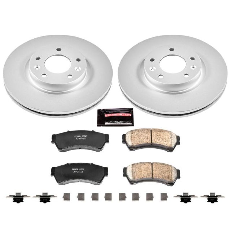 PSB Z17 Evolution Coated Kit - Power Stop 06-12 Ford Fusion Front Z17 Evolution Geomet Coated Brake Kit