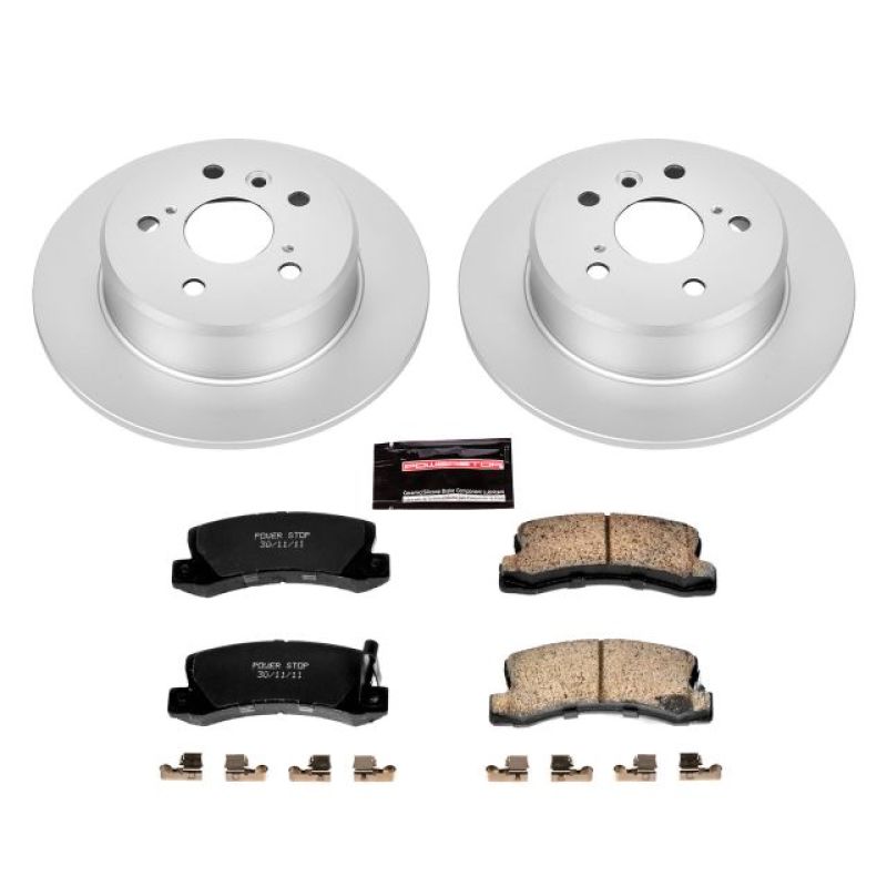 PSB Z17 Evolution Coated Kit - Power Stop 92-96 Lexus ES300 Rear Z17 Evolution Geomet Coated Brake Kit