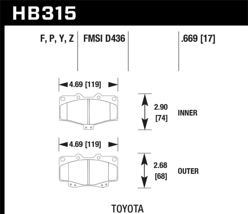 HAWK HPS Brake Pad Sets - Hawk HPS Street Brake Pads