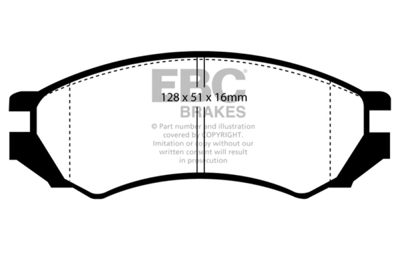 EBC Yellowstuff Brake Pad Sets - EBC 91-93 Nissan NX 2.0 (ABS) Yellowstuff Front Brake Pads