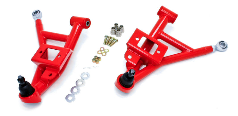 BMR Control Arms - BMR 93-02 F-Body Adj. Lower A-Arms/Rod End Combo (Polyurethane) - Red