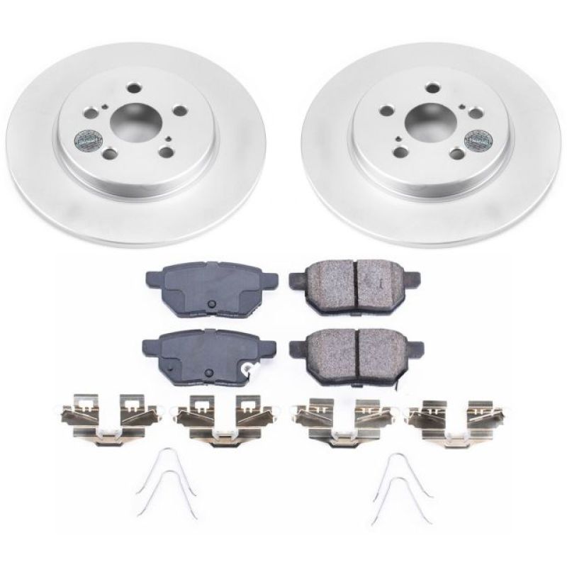 PSB Z17 Evolution Coated Kit - Power Stop 11-17 Lexus CT200h Rear Z17 Evolution Geomet Coated Brake Kit