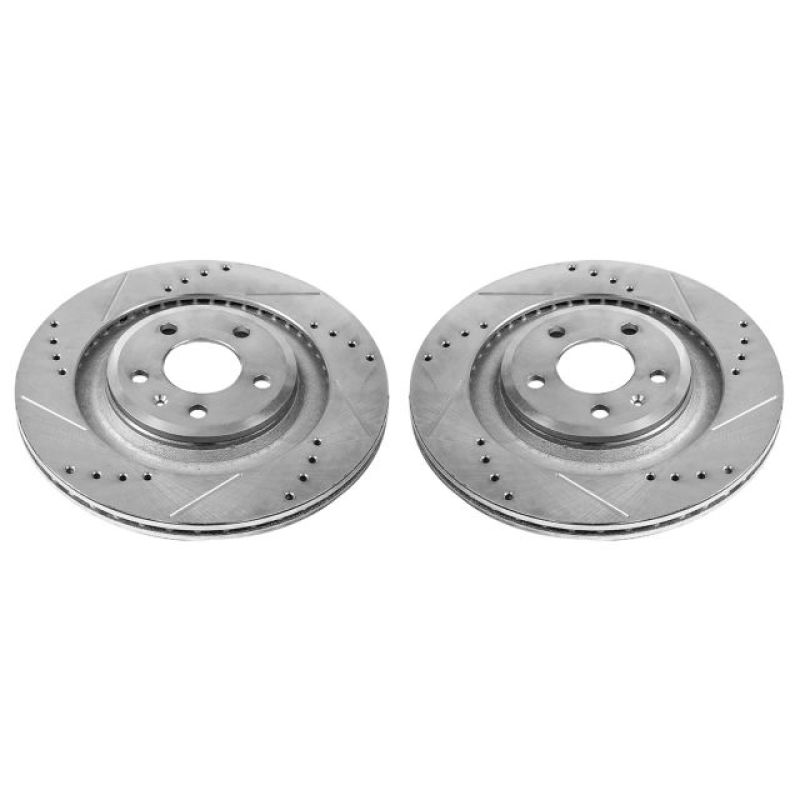 PSB Evolution Drill/Slot Rotor - Power Stop 10-11 Audi S4 Rear Evolution Drilled & Slotted Rotors - Pair