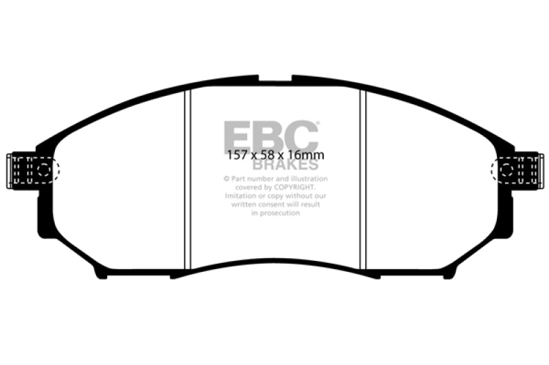 EBC Redstuff Brake Pad Sets - EBC 08-13 Infiniti EX35 3.5 Redstuff Front Brake Pads