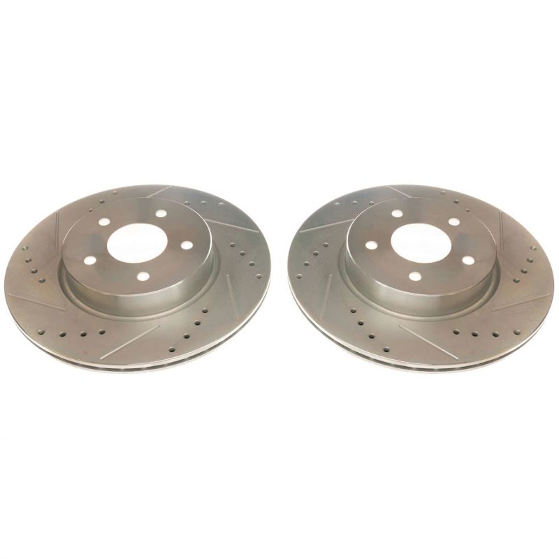 PSB Evolution Drill/Slot Rotor - Power Stop 19-20 Infiniti QX50 Rear Evolution Drilled & Slotted Rotors - Pair