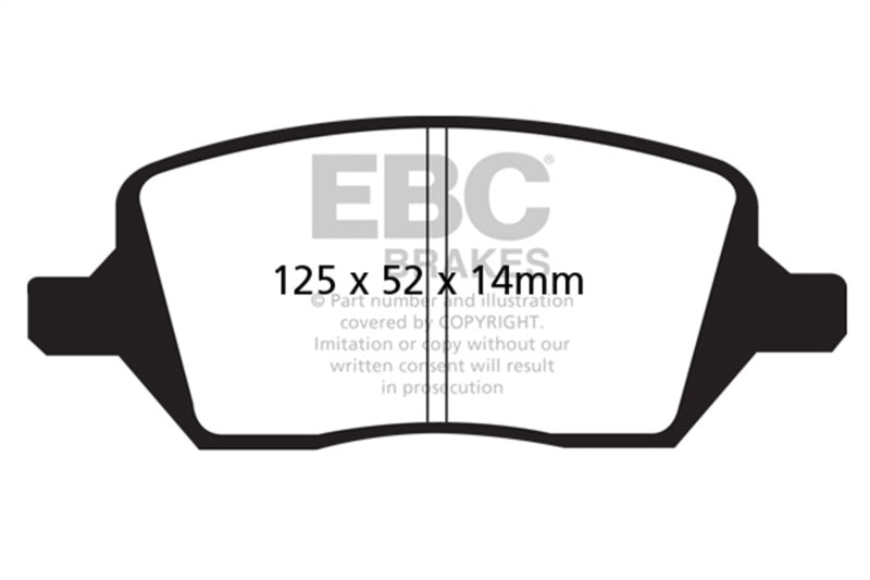 EBC Extra Duty Brake Pad Sets - EBC 04-05 Buick Terraza 3.5 FWD Extra Duty Rear Brake Pads
