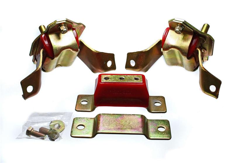 ES Eng/Trans Combo Kit - Red - Energy Suspension 84-95 Ford Mustang 5.0 (302c.i.) V8 Red Motor & Transmission Mount Set