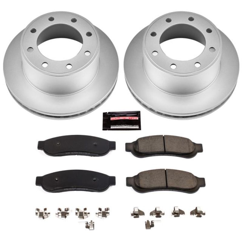 PSB Evolution Coated Rotor - Power Stop 10-12 Ford F-350 Super Duty Rear Z17 Coated Brake Kit