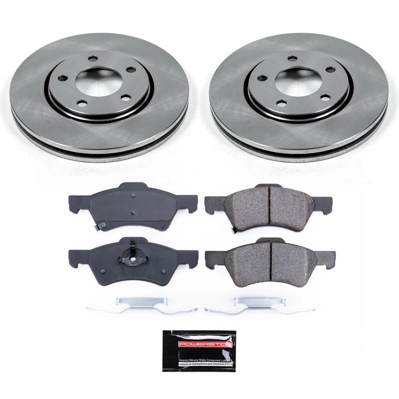 PSB Semi-Coated Rotor Kits - Power Stop 03-04 Dodge Caravan Front Semi-Coated Rotor Kit