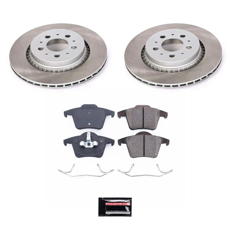 PSB Semi-Coated Rotor Kits - Power Stop 03-14 Volvo XC90 Rear Semi-Coated Rotor Kit