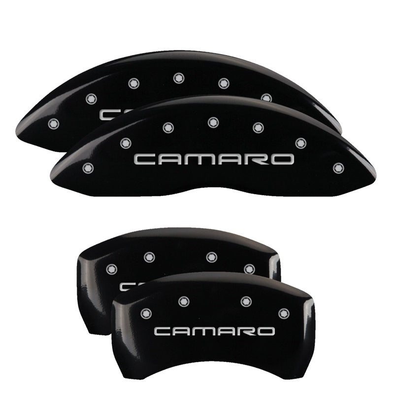 MGP Caliper Covers 4 Logo - MGP 4 Caliper Covers Engraved Front & Rear Gen 4/Camaro Black finish silver ch