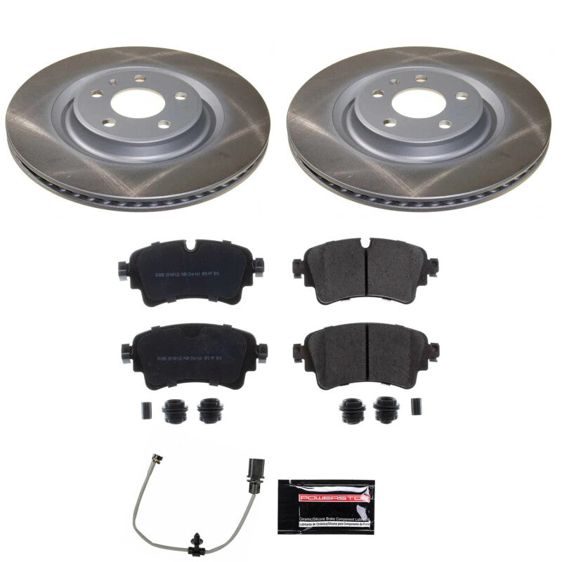PSB Semi-Coated Rotor Kits - Power Stop 18-20 Audi SQ5 Rear Semi-Coated Rotor Kit