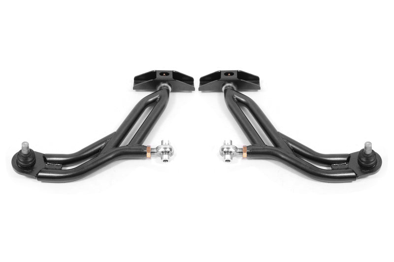 BMR Control Arms - BMR 10-14 Ford Mustang Adj. Lower A-Arms w/ Delrin/Rod End / 18mm Tall Ball Joint - Black Hammertone