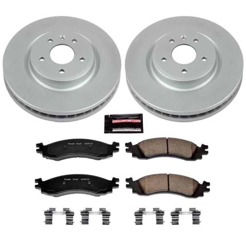 PSB Z17 Evolution Coated Kit - Power Stop 2010 Ford Taurus Front Z17 Evolution Geomet Coated Brake Kit