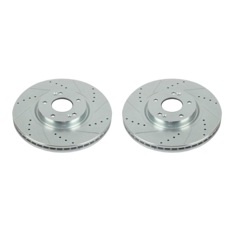 PSB Evolution Drill/Slot Rotor - Power Stop 07-12 Hyundai Veracruz Front Evolution Drilled & Slotted Rotors - Pair