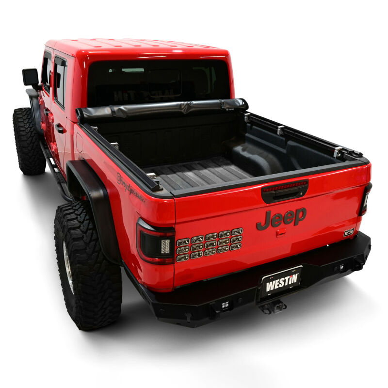 WES Soft Roll Tonneau Covers - Westin 20-24 Jeep Gladiator JT 5ft. Bed Soft Roll Tonneau Cover - Black