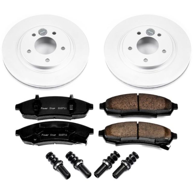 PSB Z17 Evolution Coated Kit - Power Stop 95-96 Buick Regal Front Z17 Evolution Geomet Coated Brake Kit