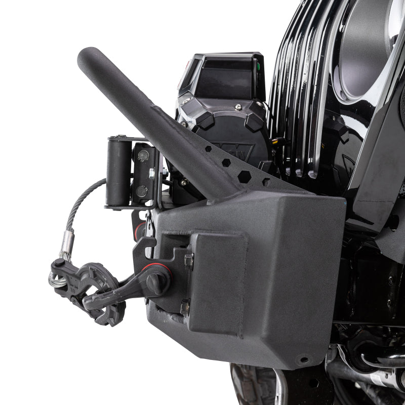 GOR Rockline Bumper - Go Rhino 07-20 Jeep Wrangler JL/JLU/JK/JKU/Gladiator JT Rockline Front Stubby Bumper w/ Overrider