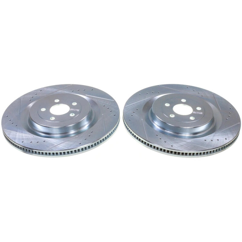 PSB Evolution Drill/Slot Rotor - Power Stop 22-23 Ford Mustang Mach-E Front Drilled & Slotted Rotor - Pair