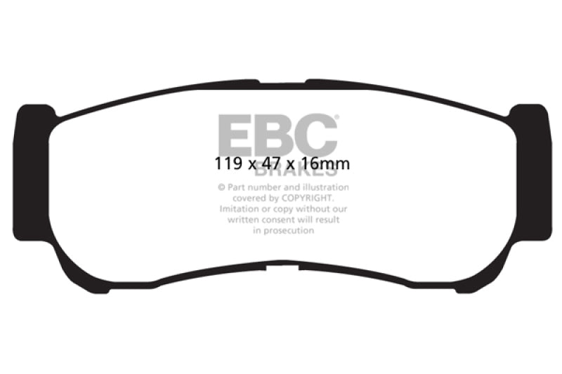 EBC Greenstuff Brake Pad Sets - EBC 07-09 Hyundai Santa Fe 2.7 Greenstuff Rear Brake Pads
