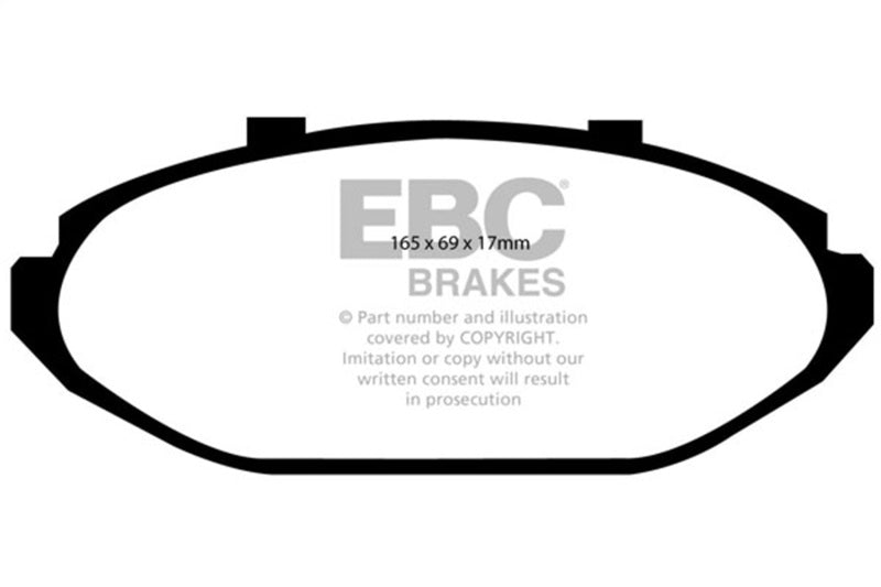 EBC Ultimax2 Brake Pad Sets - EBC 98-02 Ford Crown Victoria 4.6 (Phenolic Pistons) Ultimax2 Front Brake Pads