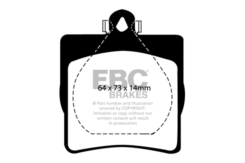 EBC Redstuff Brake Pad Sets - EBC 03-08 Chrysler Crossfire 3.2 Redstuff Rear Brake Pads
