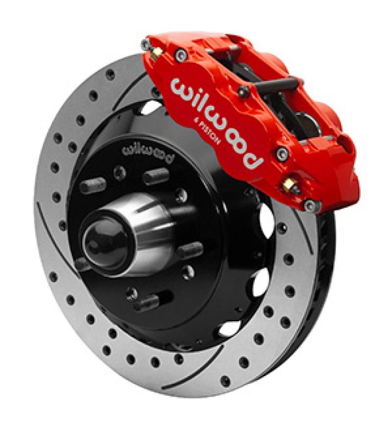 WIL Superlite Brake Kit - Wilwood Forged Narrow Superlite 6R Front Big Brake Kit 13.06in Drilled Rotors 88-98 C1500 - Red